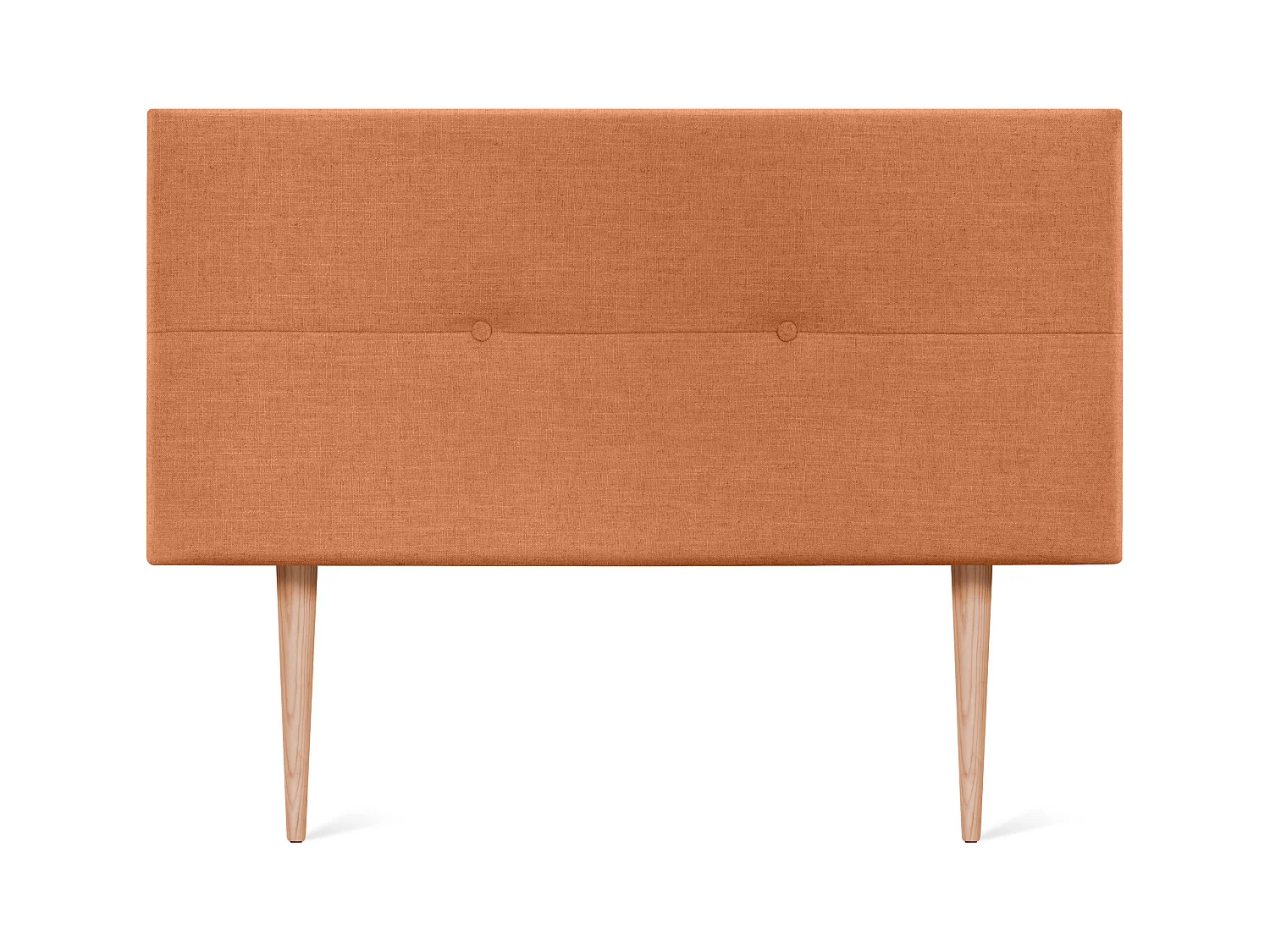 DHOME Tête de lit en lin naturel avec Boutons 95x105cm avec pieds Lits 90 - Orange