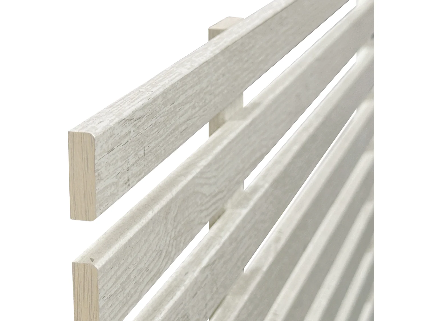 DHOME Recyceltes Holz-Kopfteil MDF Japanischer Stil 90x46cm Betten 80/90 - Weißes Holz