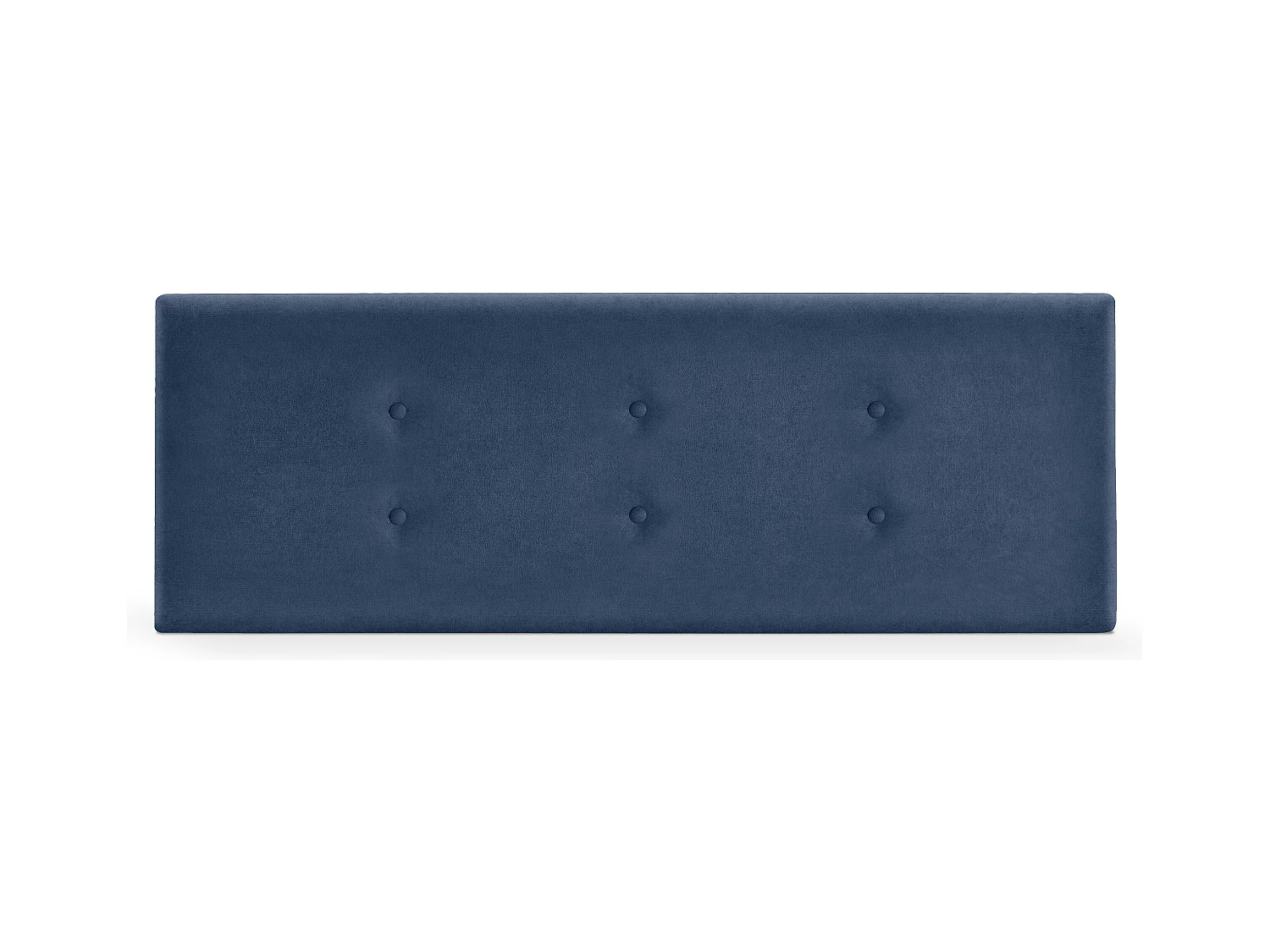 DHOME Tête de lit en tissu Aqualine avec 2 rangées de boutons 145x50cm Lits 135/140 - Bleu