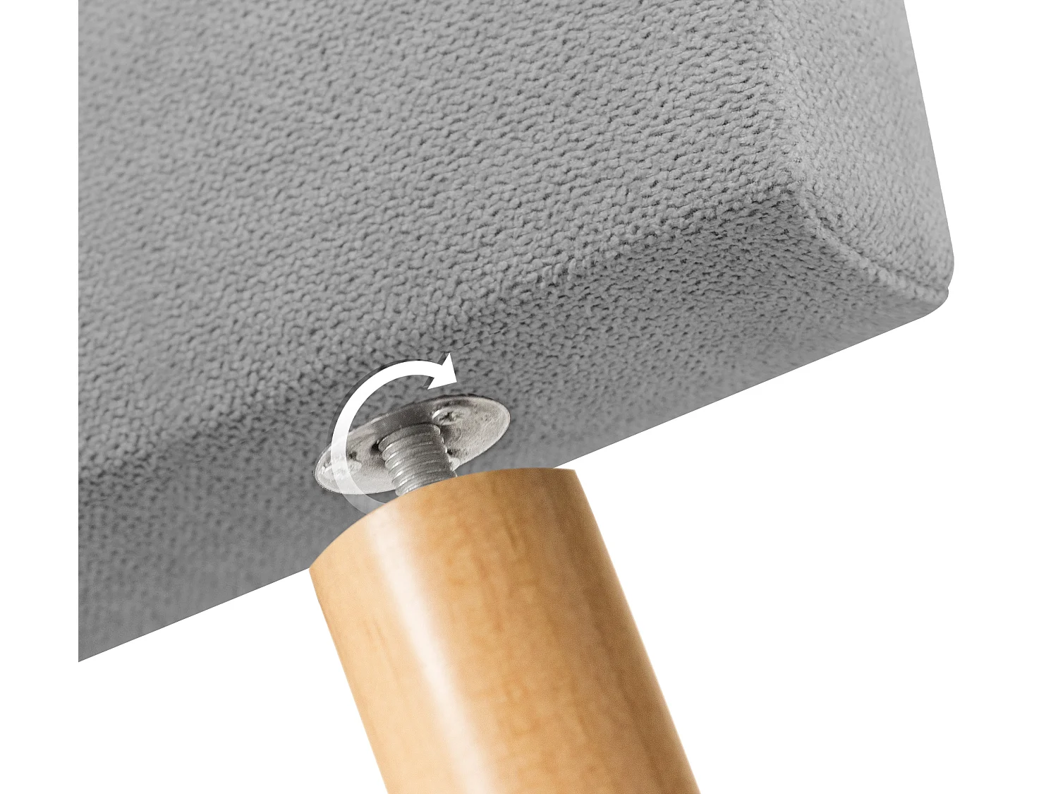 DHOME Testiera in de Tessuto Aqualine Liscio 150x105cm Con le gambe Letti 150 - Grigio