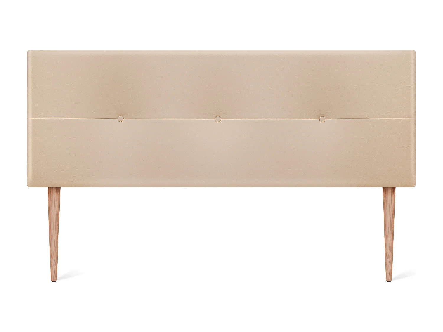 DHOME Kunstleer Hoofdeinde met Knopen 135x105cm met Bedpoten 120/135 - Beige