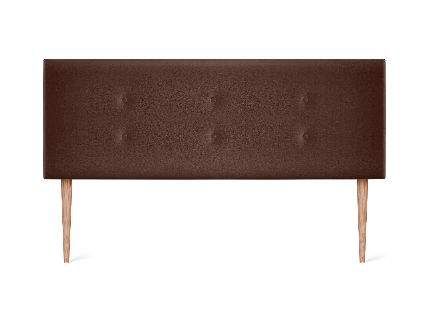 DHOME Tête de lit similicuir avec 2 rangées de boutons 160x105cm avec pieds Lits 150/160 - Chocolat