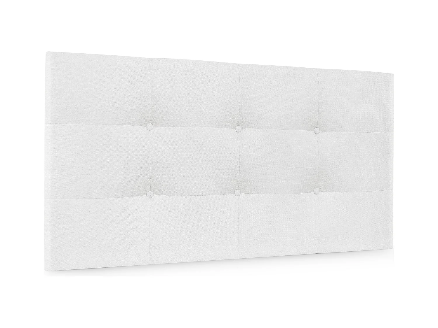 DHOME Tête de Lit en Tissu Aqualine Capitonné 95x60cm Lit 90 - Blanc