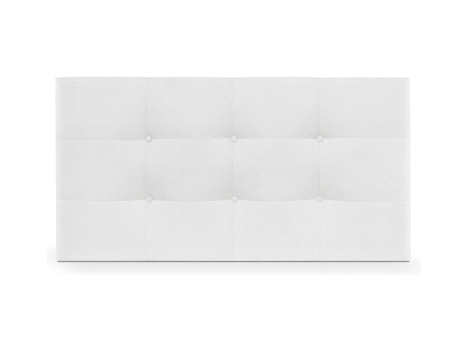 DHOME Tête de Lit en Tissu Aqualine Capitonné 95x60cm Lit 90 - Blanc
