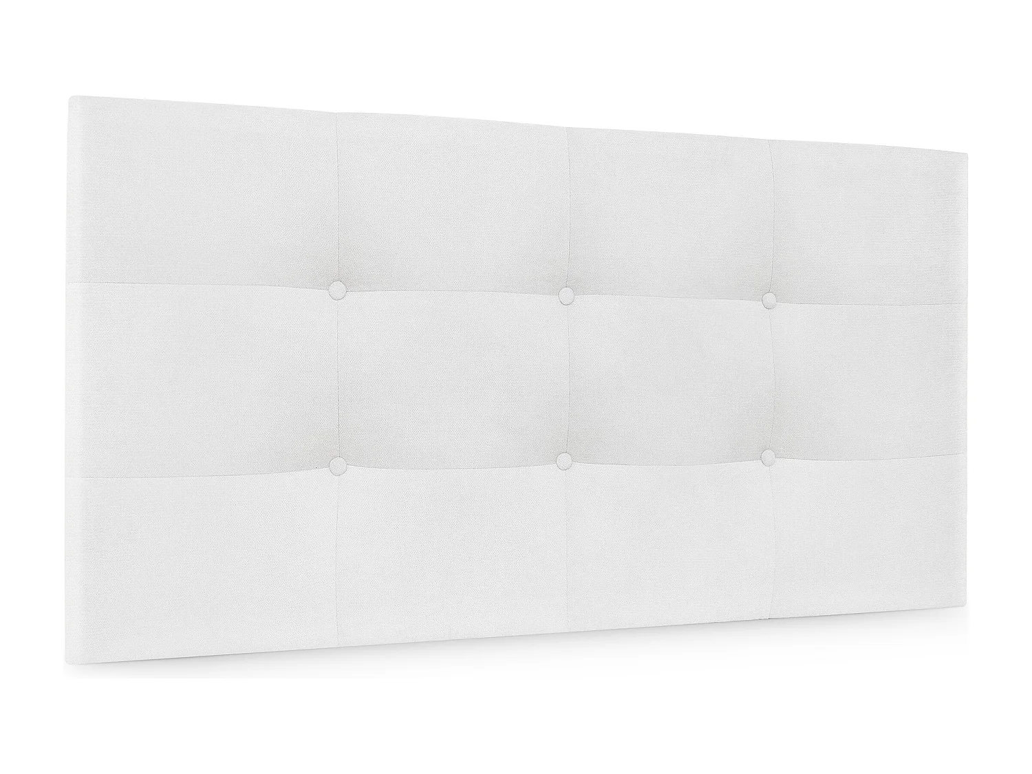 DHOME Tête de Lit en Tissu Aqualine Capitonné 95x60cm Lit 90 - Blanc
