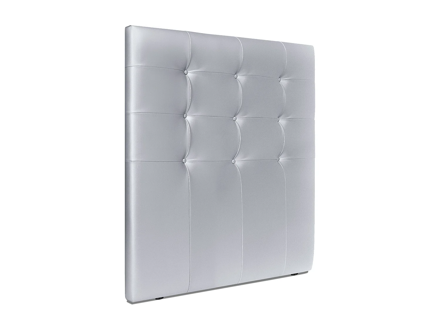 DHOME Cabeceira de  Couro sintético Capitoné Até o chão 110x120cm Camas 105 - Prata