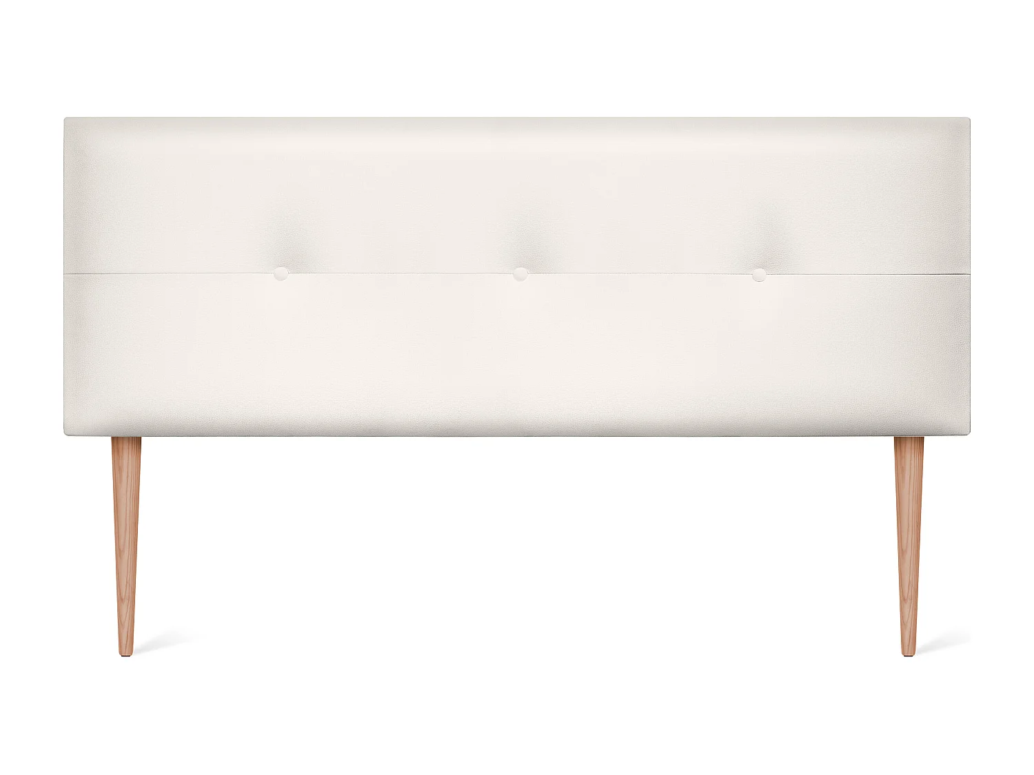 DHOME Kunstleer Hoofdeinde met Knopen 160x105cm met Bedpoten 150/160 - Beenwit