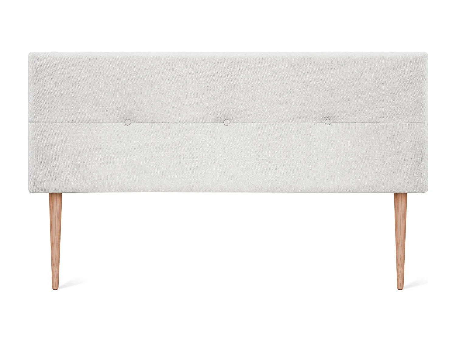 DHOME Aqualine Kopfteil aus Stoff mit Knöpfen 145x105cm Mit Beinen Betten 135/140 - Perlgrau