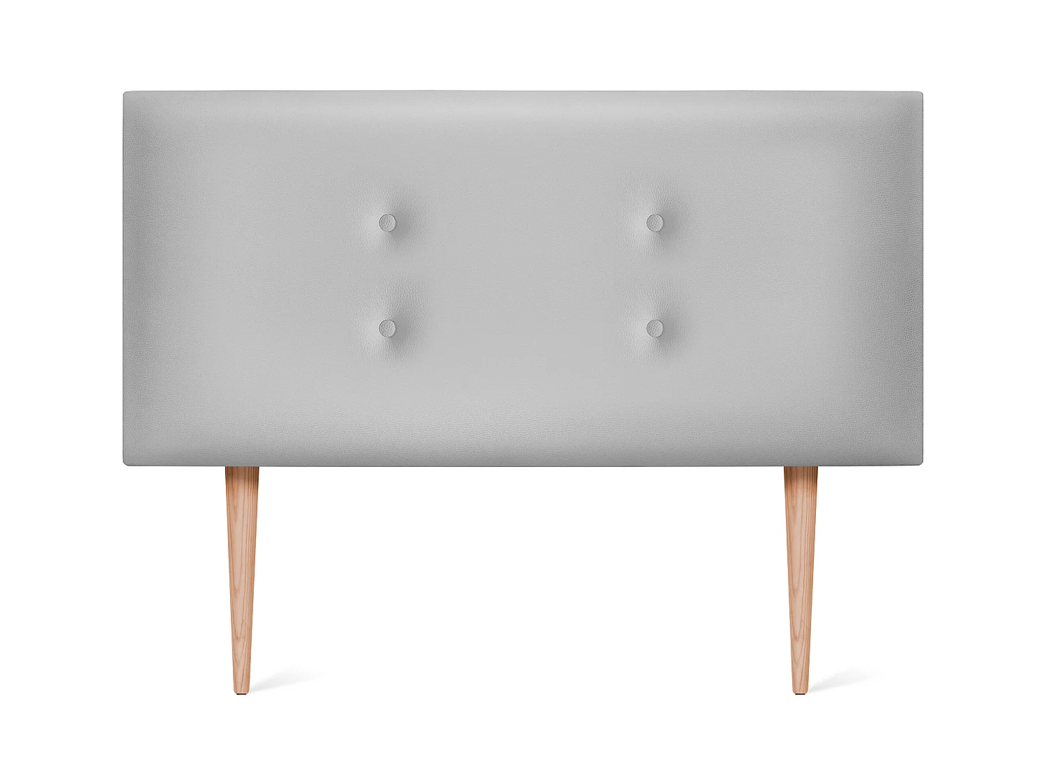 DHOME Tête de lit similicuir avec 2 rangées de boutons 90x105cm avec pieds Lits 80/90 - Gris clair