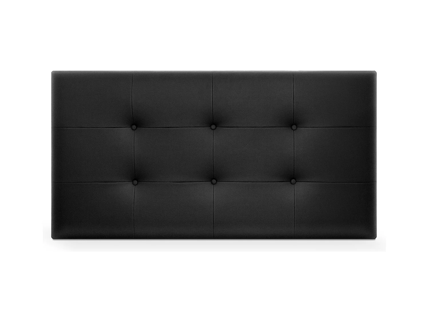 DHOME Cabecero de Polipiel Capitoné 90x60cm Camas 80/90 - Negro