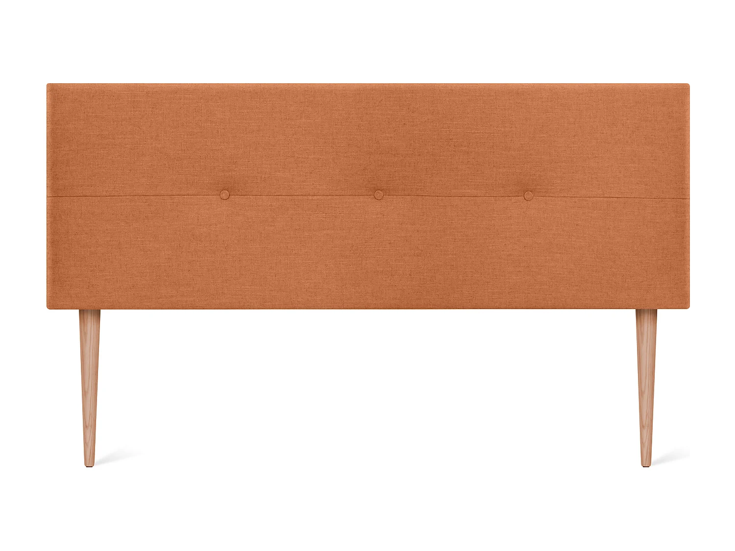 DHOME Kopfteil aus Naturleinen mit Knöpfen 150x105cm Mit Beinen Betten 150 - Orange