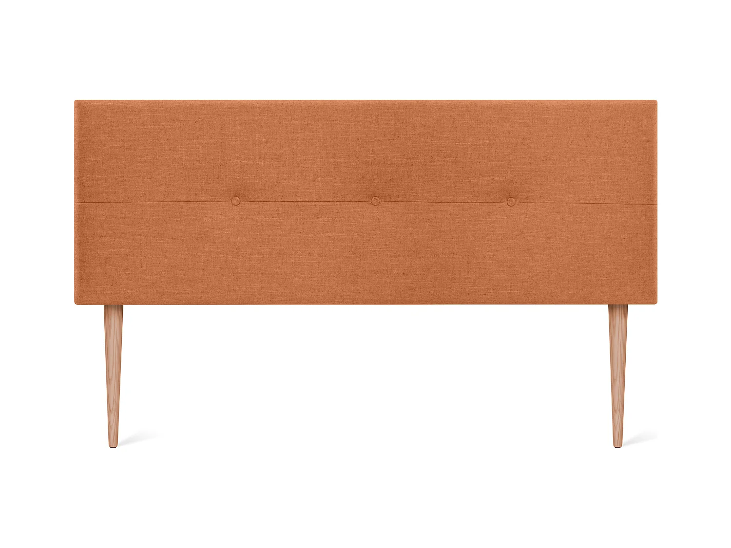 DHOME Tête de lit en lin naturel avec Boutons 150x105cm avec pieds Lits 150 - Orange