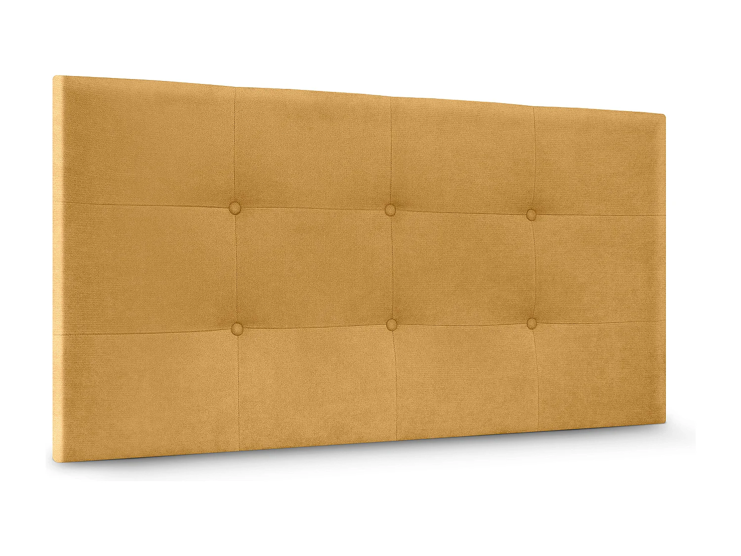 DHOME Aqualine Kopfteil aus getuftetem Stoff, 95 x 60 cm, Betten 90 – Senf