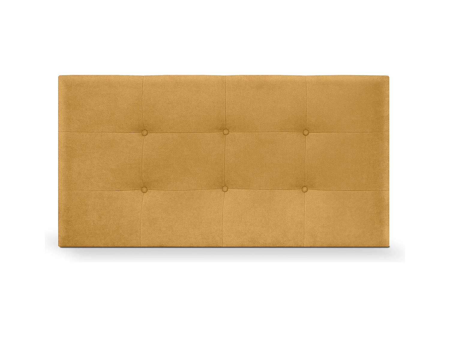 DHOME Tête de lit en tissu Aqualine Capitoné 95x60cm Lits 90 - Moutarde
