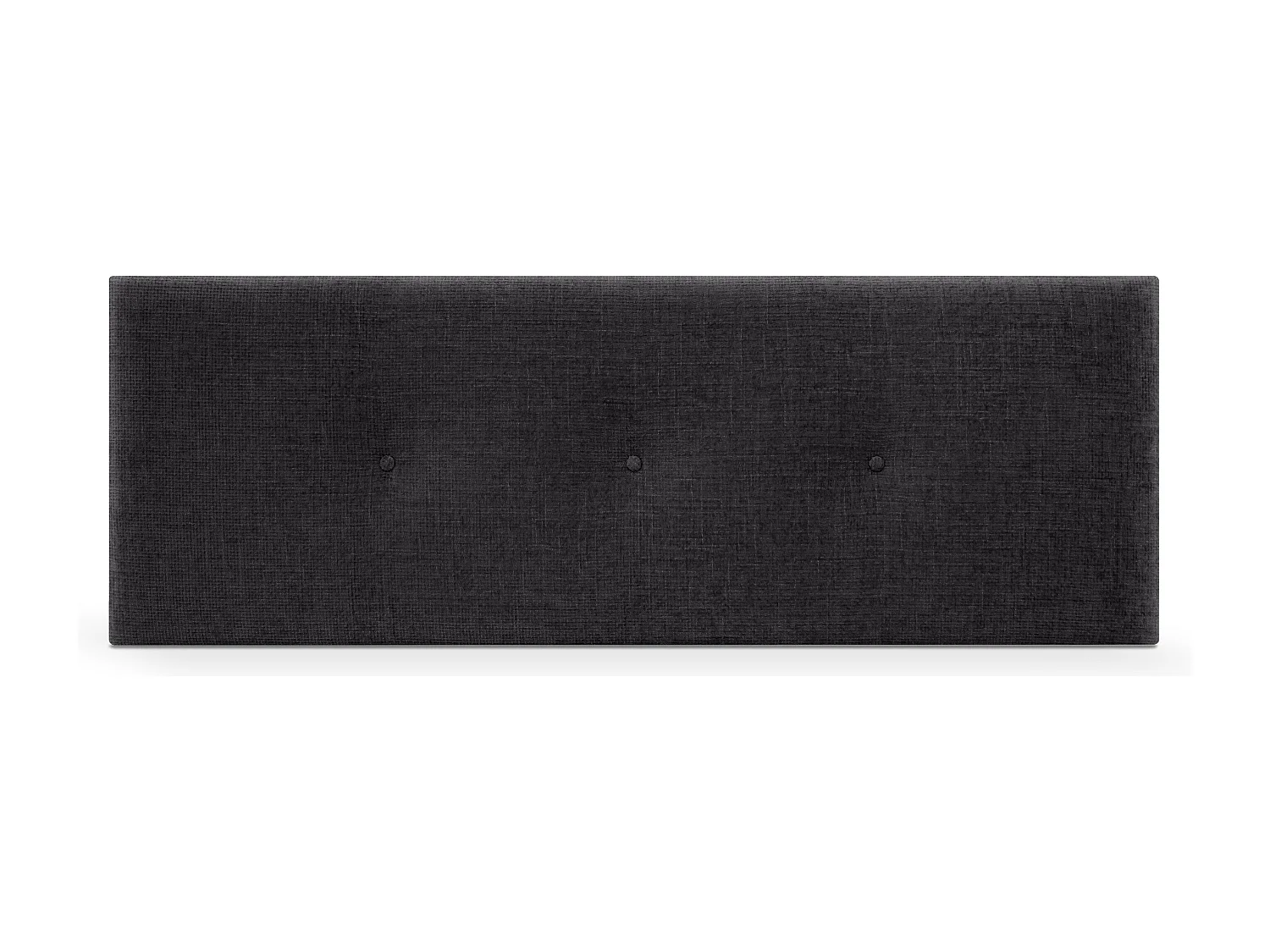 DHOME Tête de lit en laine naturelle avec Boutons 135x50cm Lits 120/135 - Noir