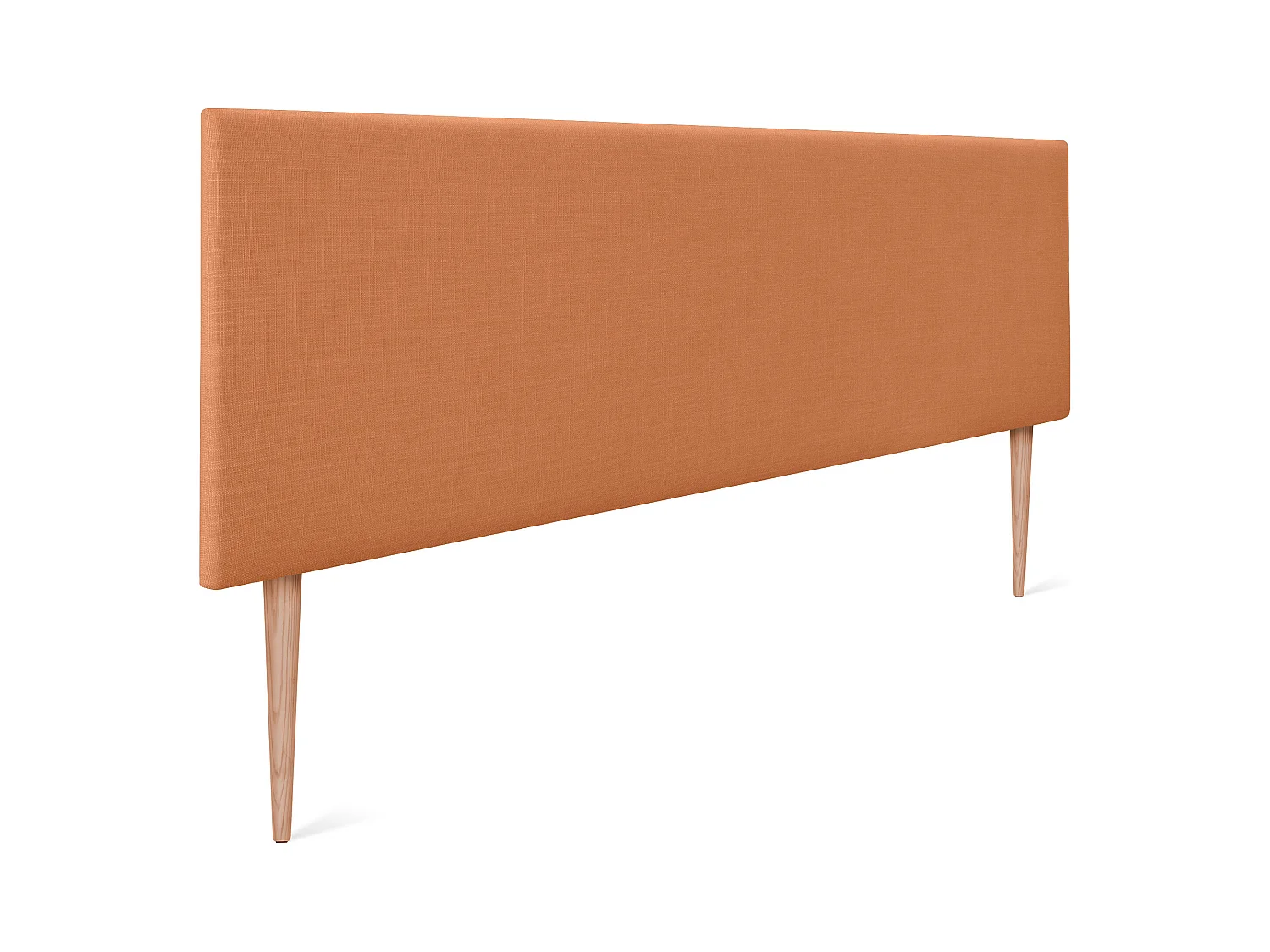 DHOME Tête de lit en lin naturel lisse 160x105cm avec pieds Lits 150/160 - Orange