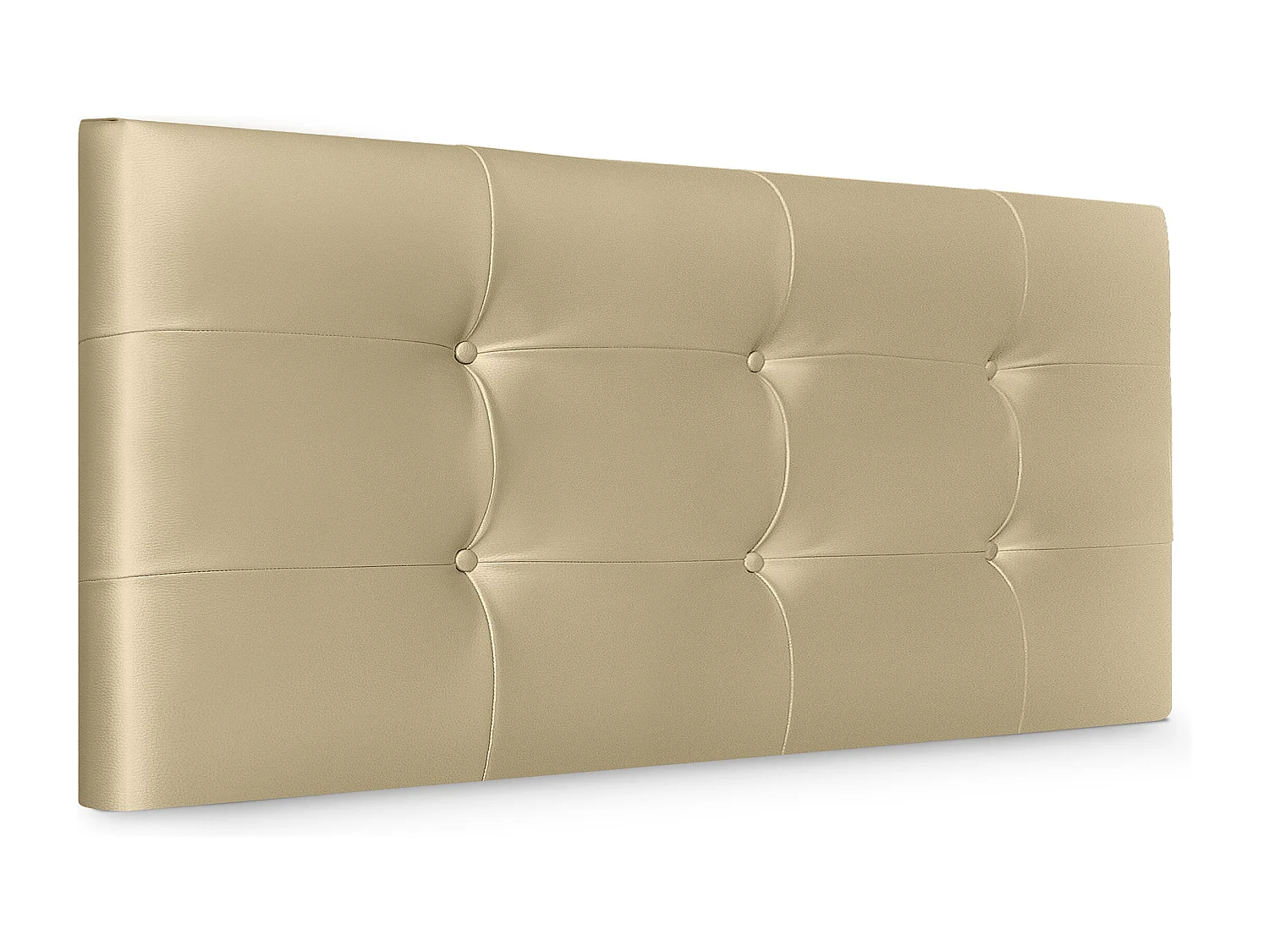 DHOME Tête de Lit en Similicuir Capitonnée 110x60cm Lit 105 - Champagne