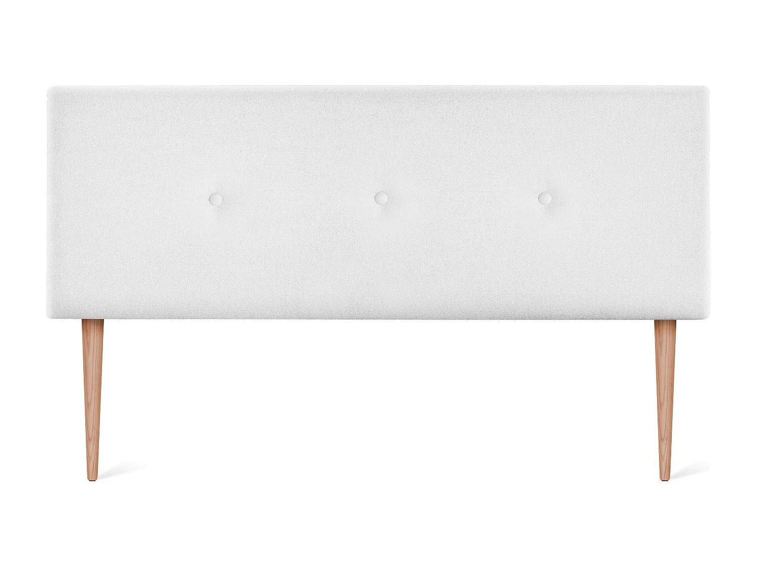 DHOME Aqualine Stoff Kopfteil glatt mit Knöpfen 150x105cm Mit Beinen Betten 150 - Weiß