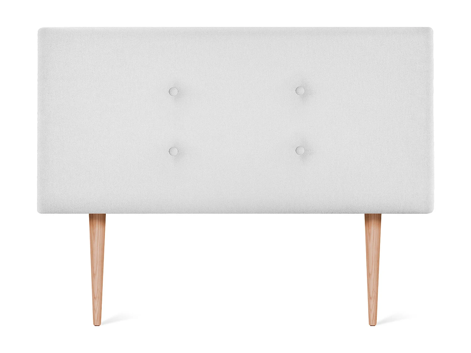 DHOME Aqualine Stoff-Kopfteil mit 2 Reihen von Knöpfen 90x105cm Mit Beinen Betten 80/90 - Weiß