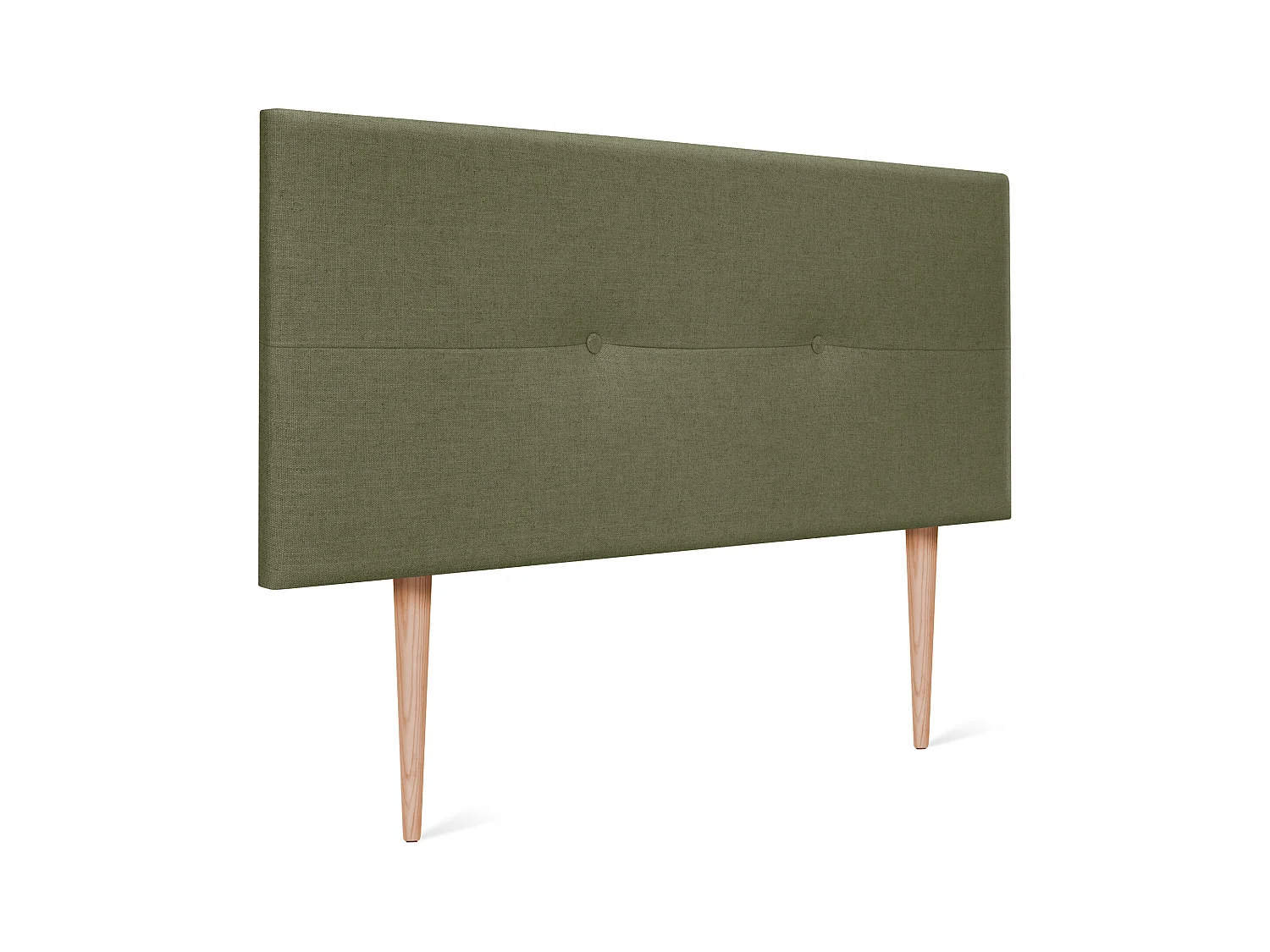 DHOME Tête de lit en lin naturel avec Boutons 95x105cm avec pieds Lits 90 - Vert