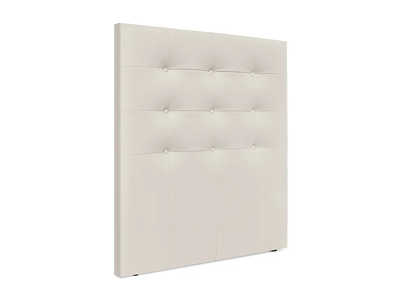 DHOME Cabeceira de  Couro sintético Capitoné Até o chão 110x120cm Camas 105 - Osso Branco