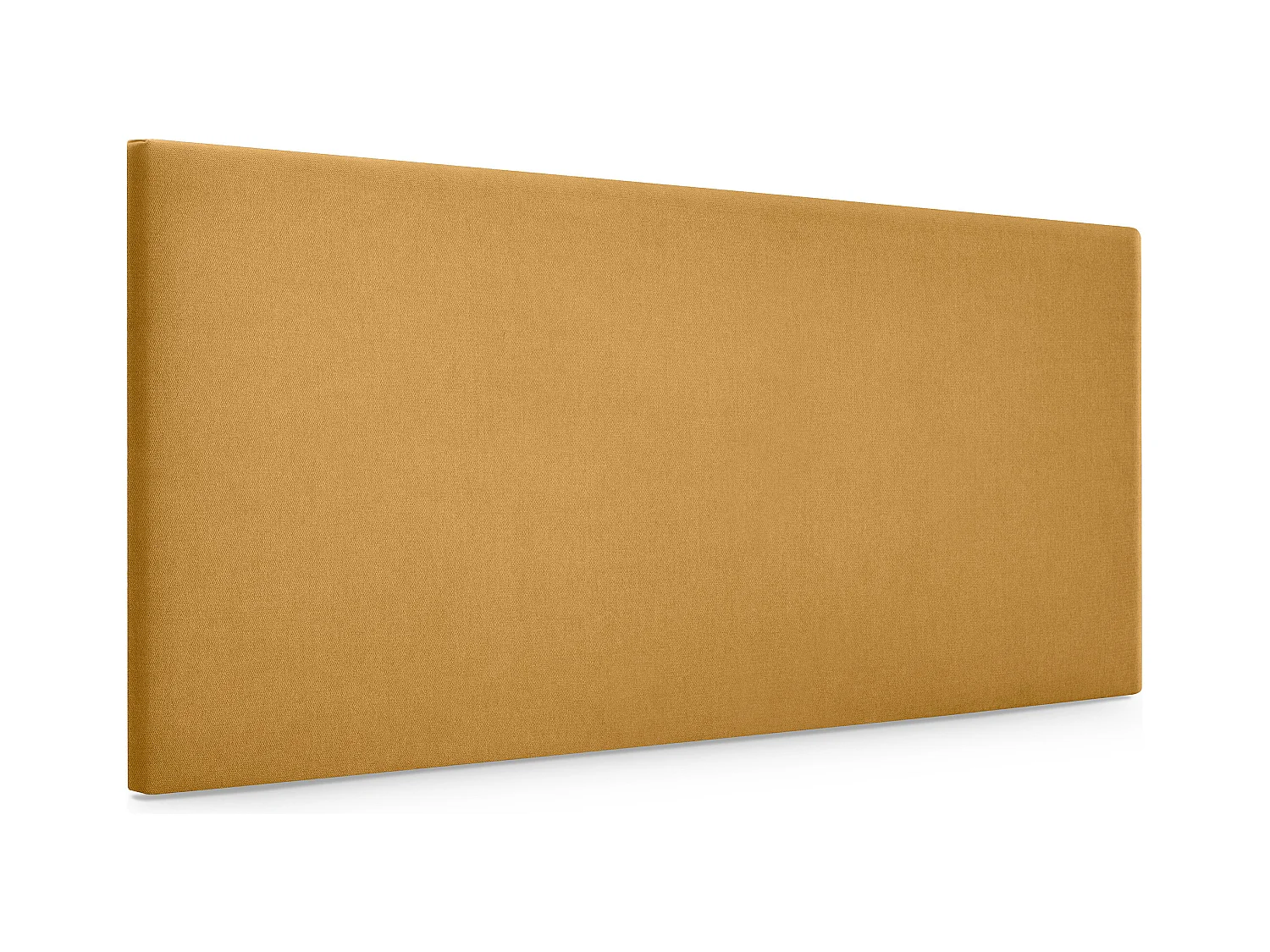 DHOME Tête de lit en tissu Aqualine lisse 95x50cm Lits 90 - Moutarde