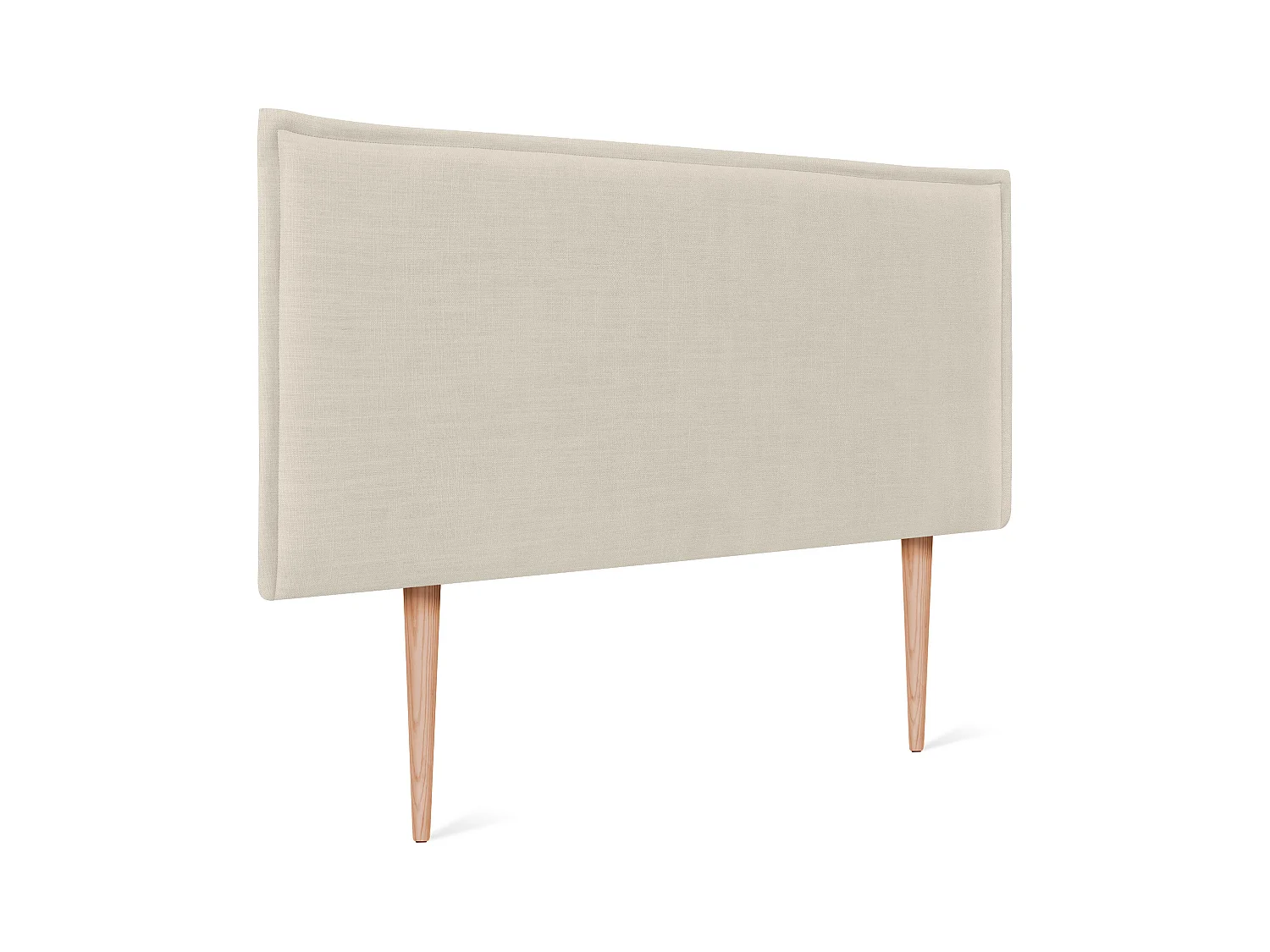 DHOME Tête de lit en lin naturel lisse avec garniture 80x105cm avec pieds Lits 70/80/90 - Beig