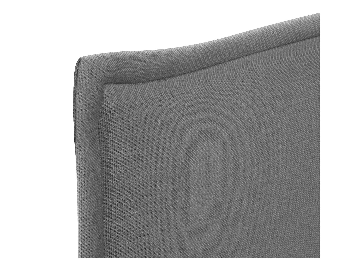 DHOME Glad natuurlijk linnen hoofdeinde met bies 150x105cm met bedpoten 150 - Donkergrijs