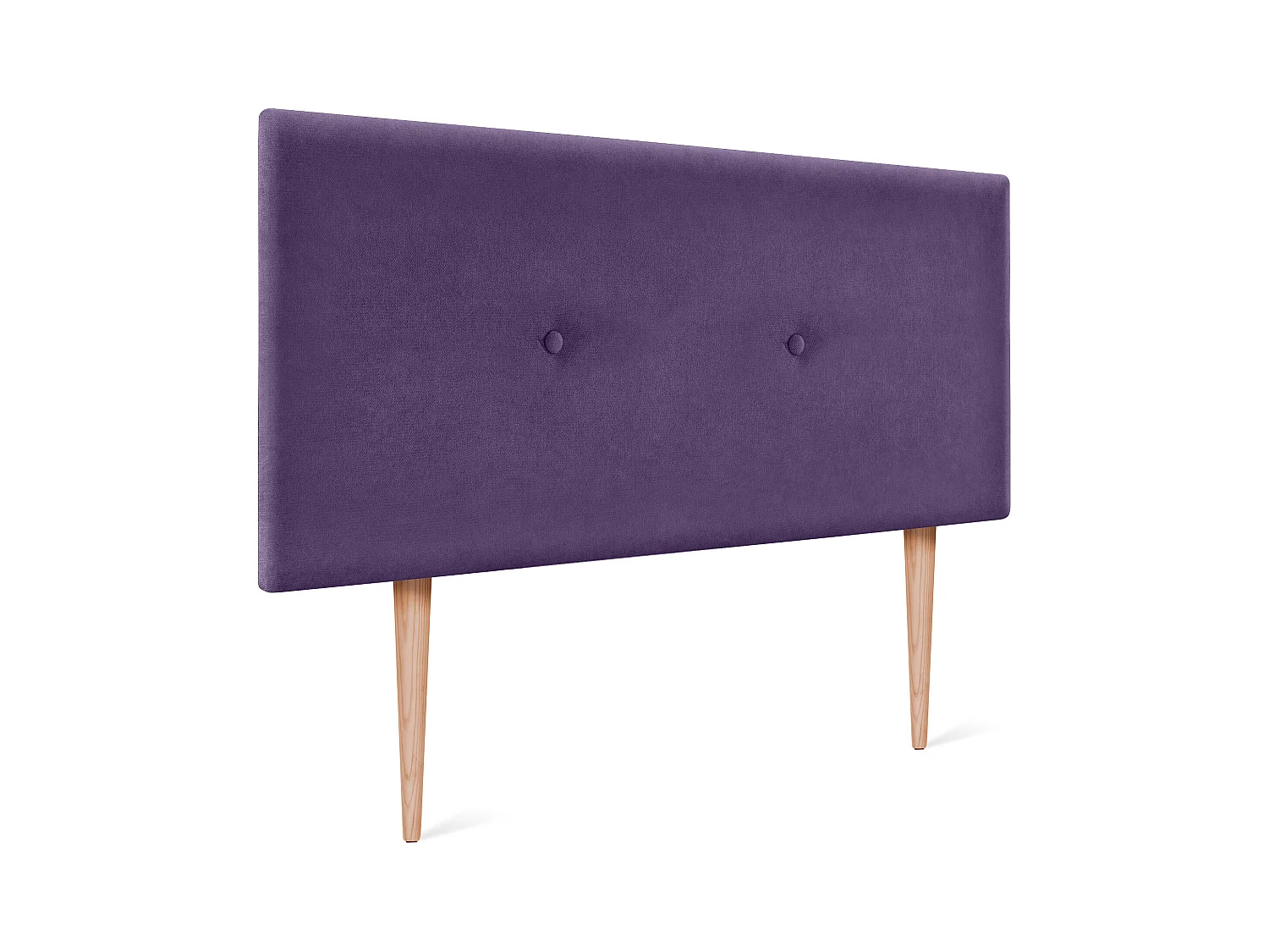 DHOME Testiera in de Tessuto Aqualine Liscio con bottoni 110x105cm Con le gambe Letti 105 - Lilla