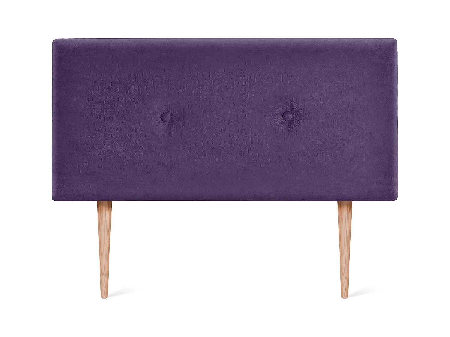 DHOME Testiera in de Tessuto Aqualine Liscio con bottoni 110x105cm Con le gambe Letti 105 - Lilla