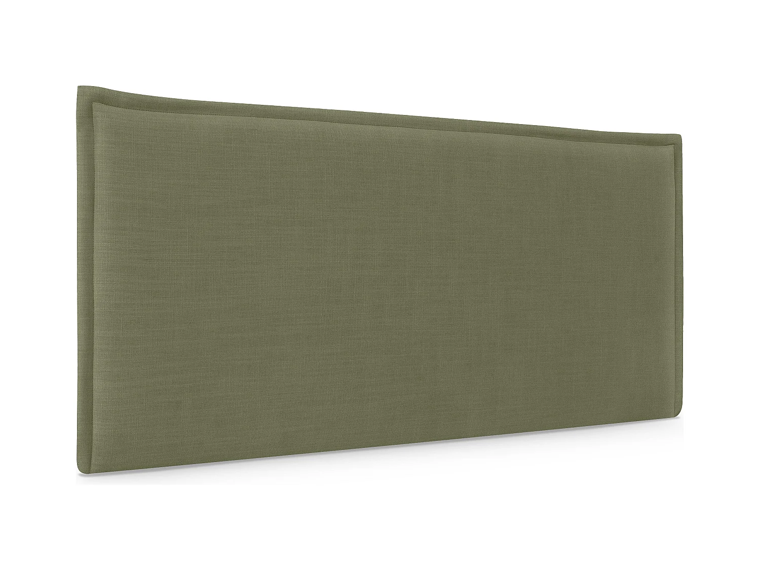 DHOME Tête de lit en lin naturel lisse avec garniture 80x50cm Lits 70/80/90 - Vert