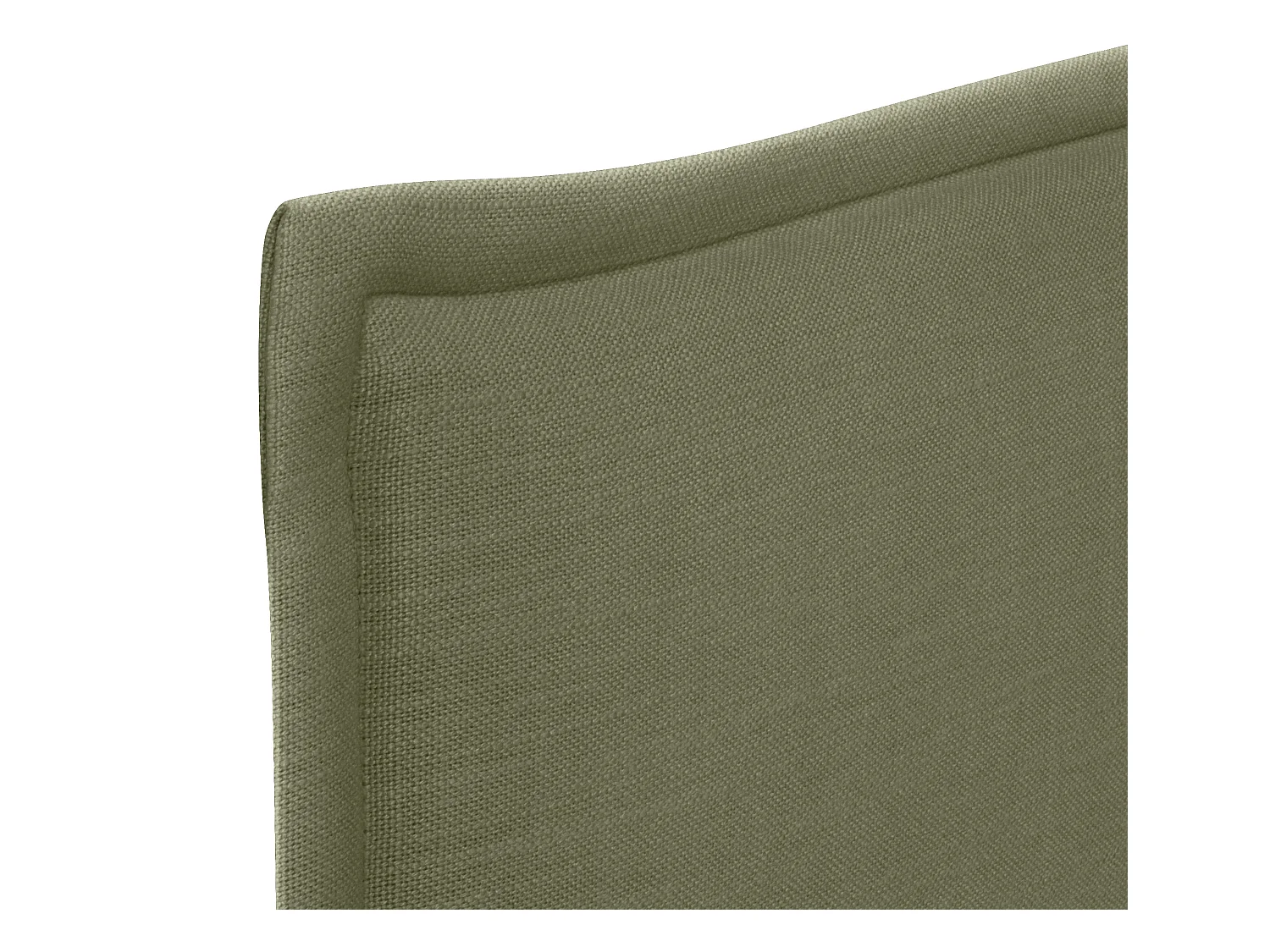 DHOME Tête de lit en lin naturel lisse avec garniture 80x50cm Lits 70/80/90 - Vert