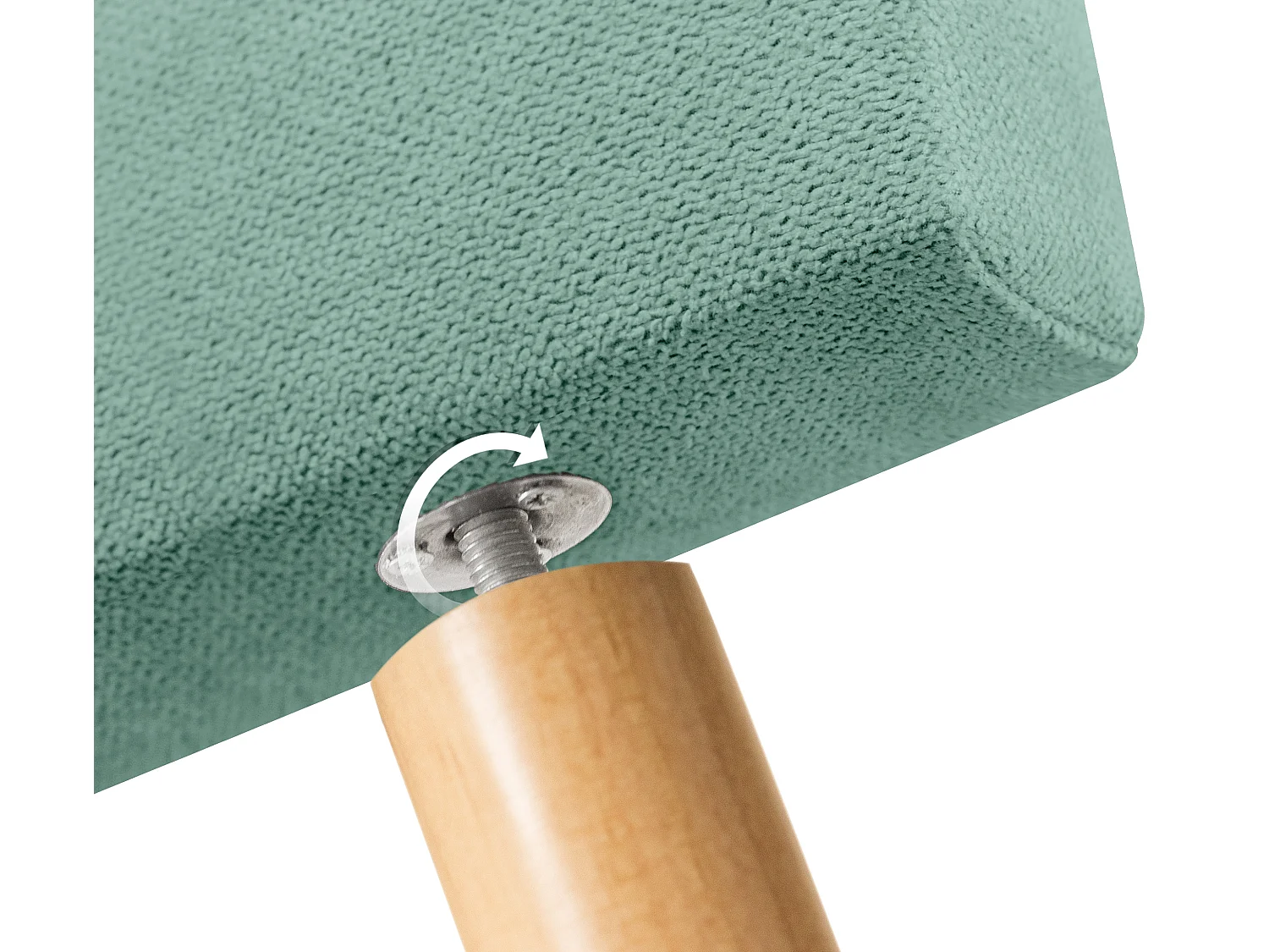 DHOME Stoff-Kopfteil Aqualine Glatt 95x105cm Mit Beinen Betten 90 - Aquamarin