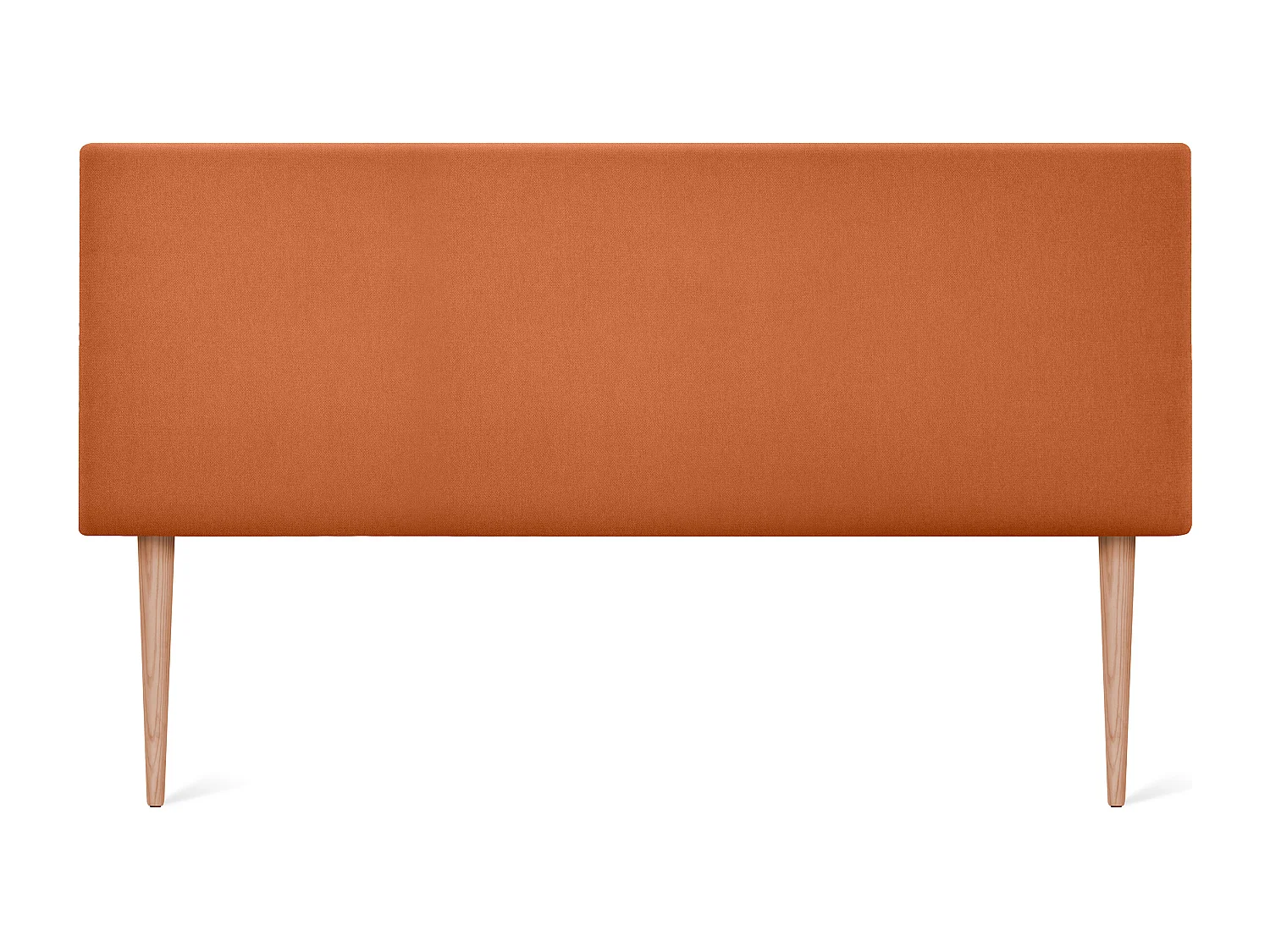 DHOME Testiera in de Tessuto Aqualine Liscio 150x105cm Con le gambe Letti 150 - Arancia