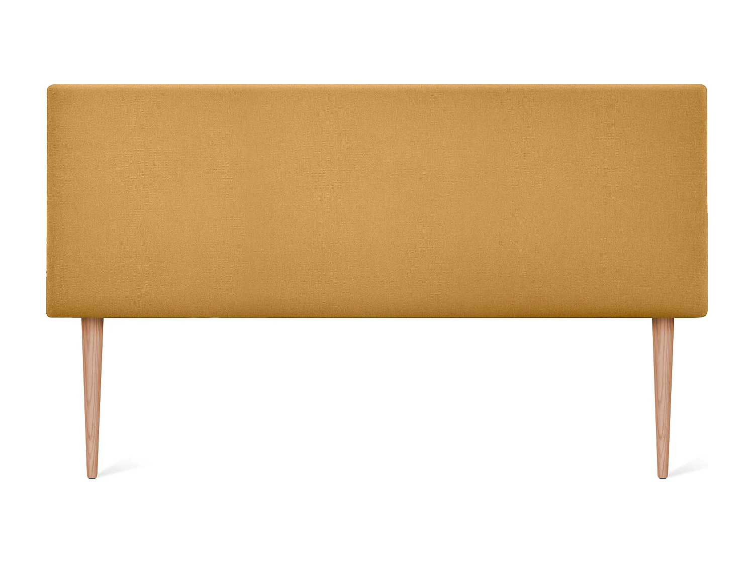 DHOME Stoff-Kopfteil Aqualine Glatt 160x105cm Mit Beinen Betten 150/160 - Senf