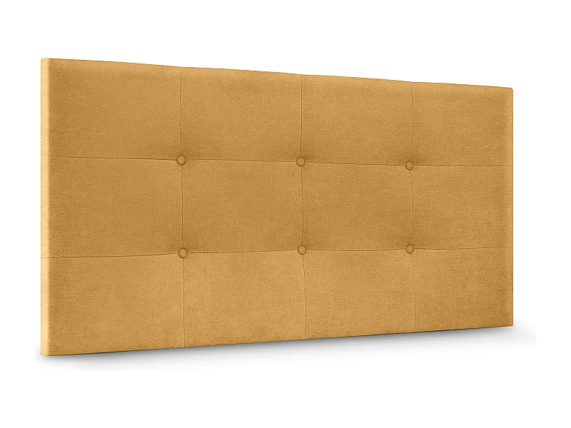 DHOME Aqualine Kopfteil aus getuftetem Stoff, 110 x 60 cm, Betten 105 – Senf