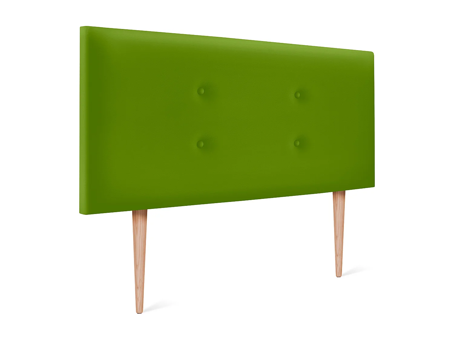 DHOME Tête de lit similicuir avec 2 rangées de boutons 95x105cm avec pieds Lits 90 - Vert