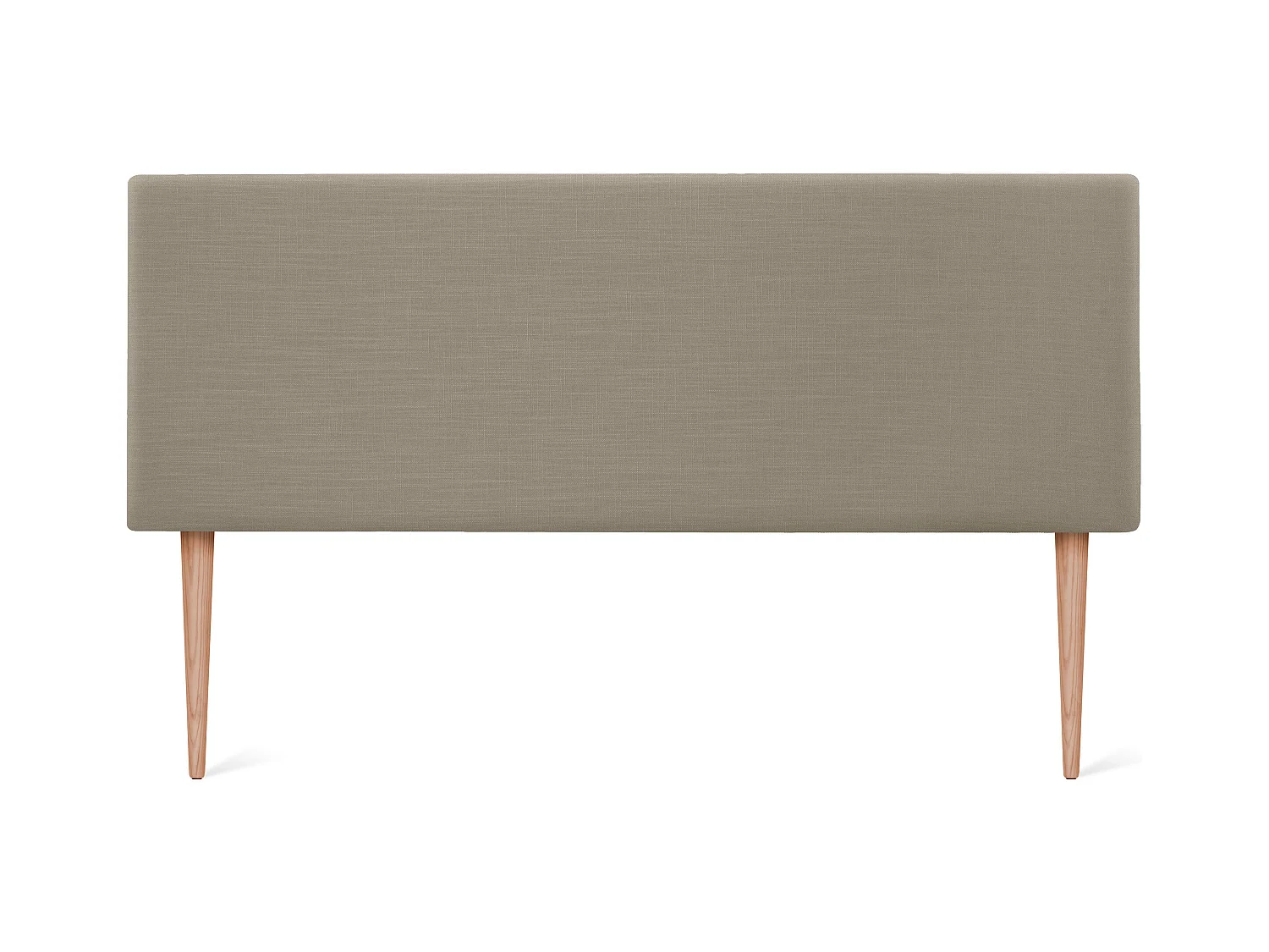 DHOME Tête de lit en lin naturel lisse 135x105cm avec pieds Lits 120/135 - Terre