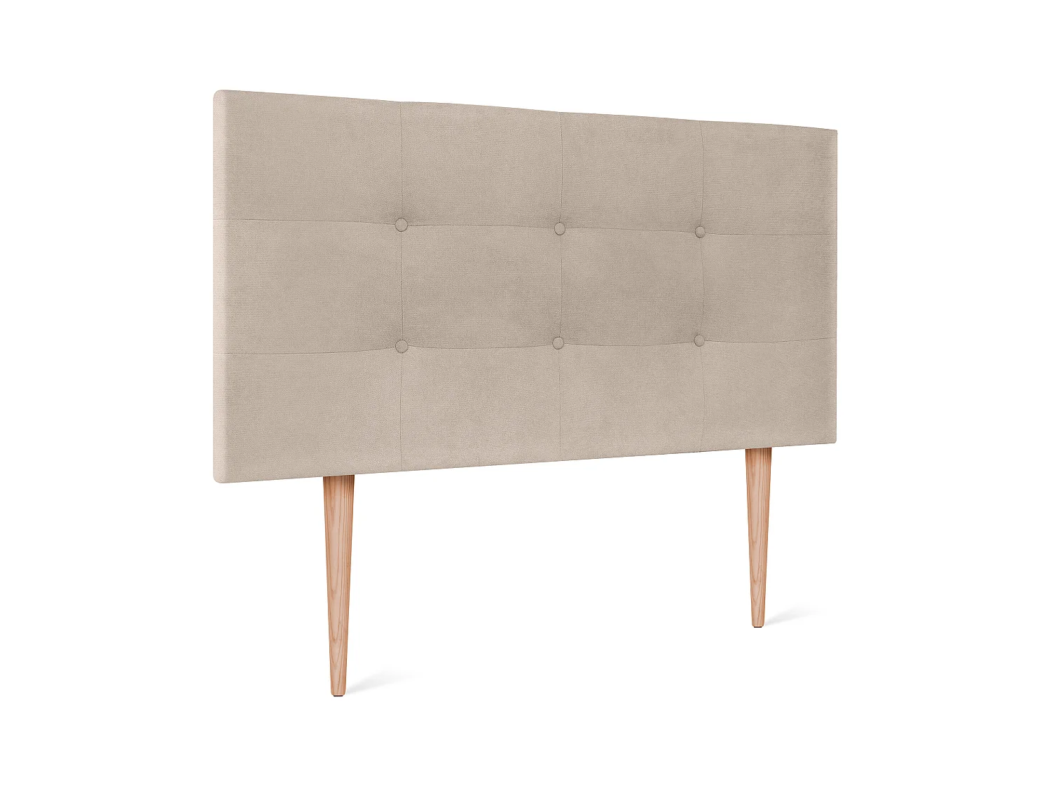 DHOME Tête de lit en tissu Aqualine Capitoné 110x115cm avec pieds Lits 105 - Beig