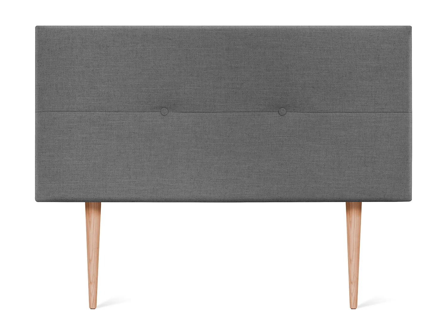 DHOME Tête de lit en lin naturel avec Boutons 95x105cm avec pieds Lits 90 - Gris foncé