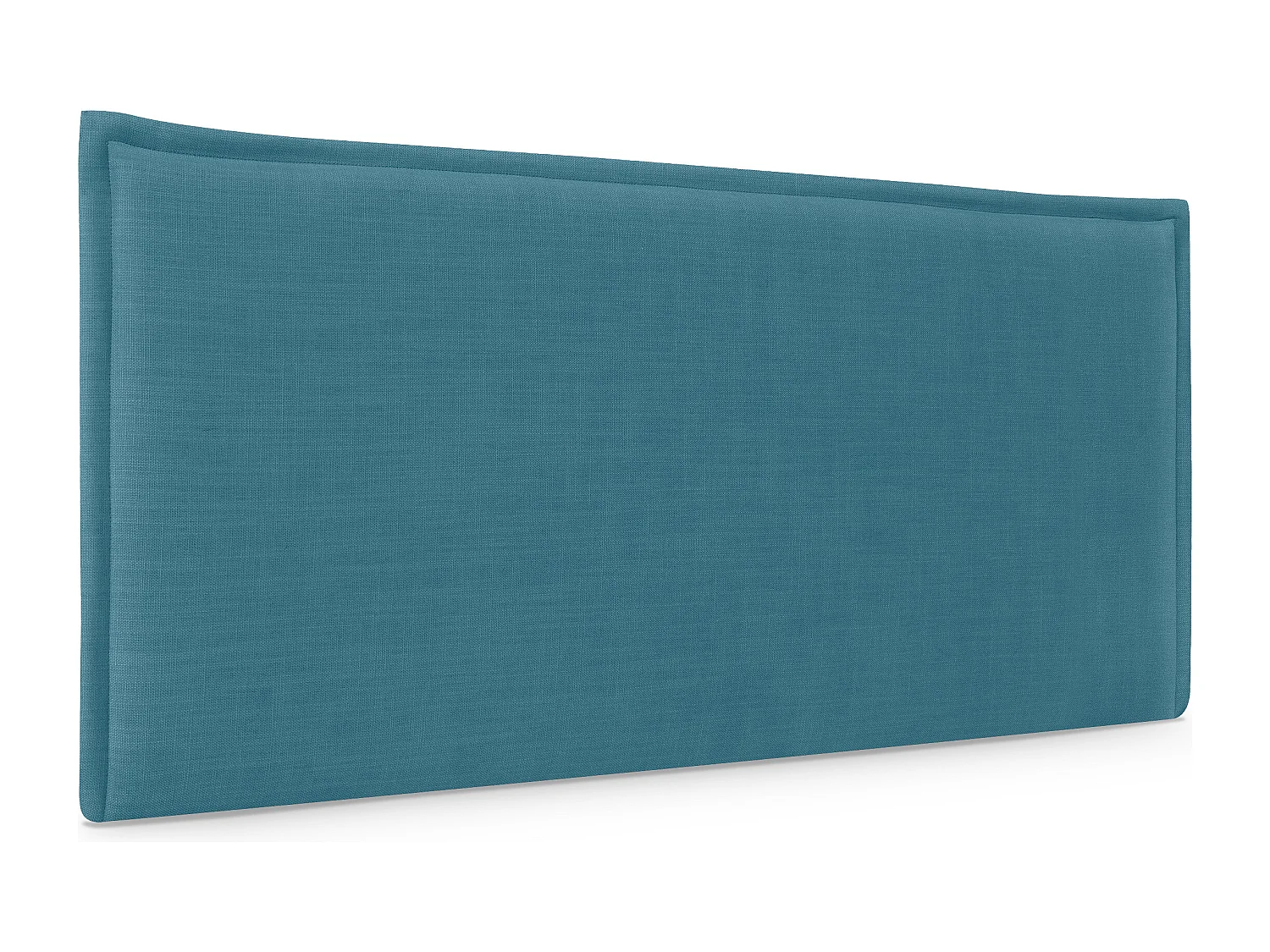 DHOME Tête de lit en lin naturel lisse avec garniture 105x50cm Lits 105 - Turquoise