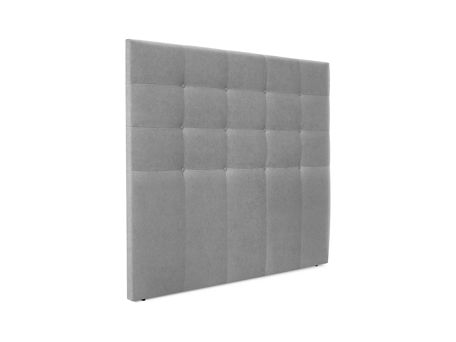 DHOME Cabecero de Tela Aqualine Capitoné Hasta el Suelo 135x120cm Camas 120/135 - Gris