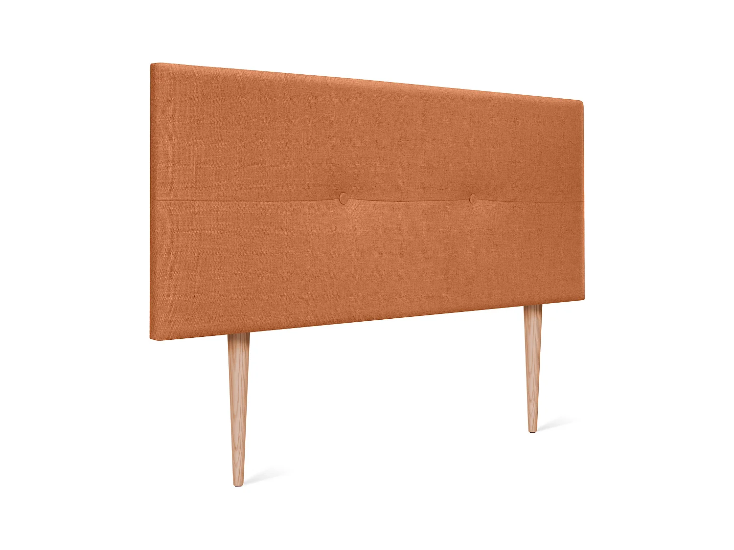 DHOME Tête de lit en lin naturel avec Boutons 90x105cm avec pieds Lits 80/90 - Orange