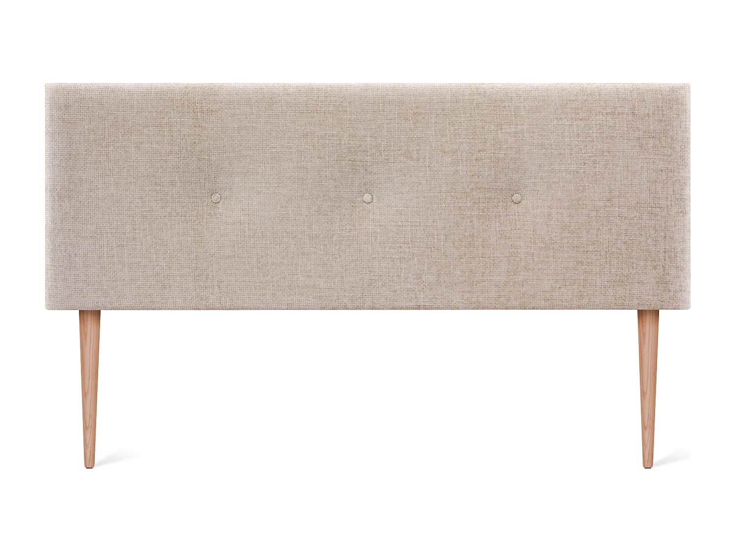 DHOME Tête de lit en laine naturelle avec Boutons 150x105cm avec pieds Lits 150 - Beig