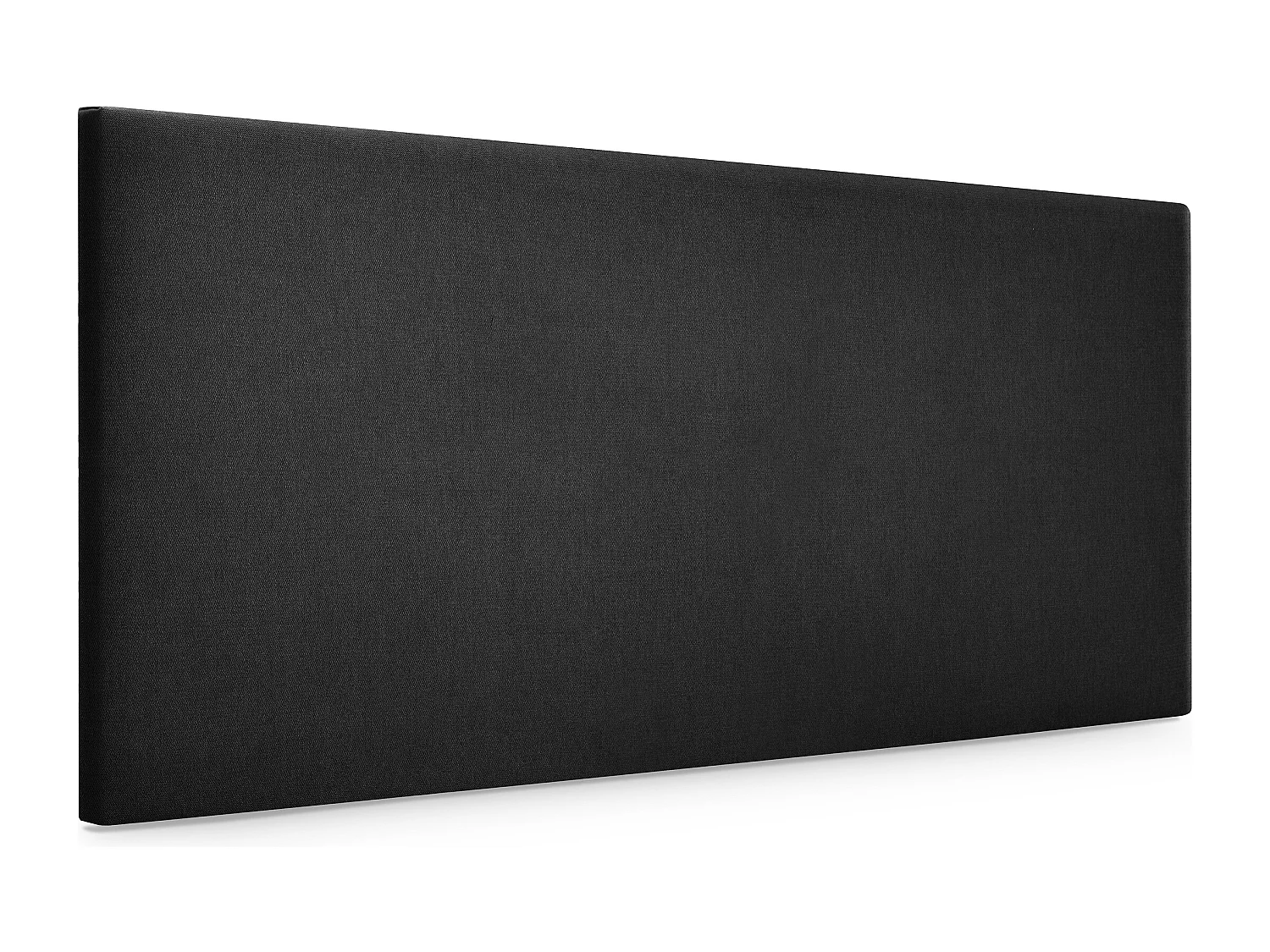 DHOME Stoff-Kopfteil Aqualine Glatt 110x50cm Betten 105 - Schwarz
