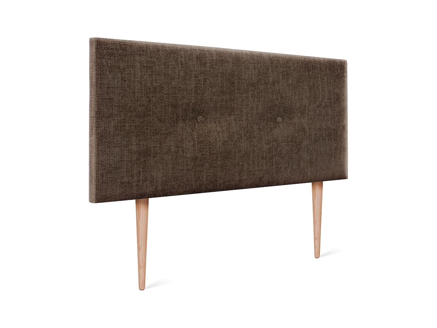 DHOME Tête de lit en laine naturelle avec Boutons 95x105cm avec pieds Lits 90 - Marron