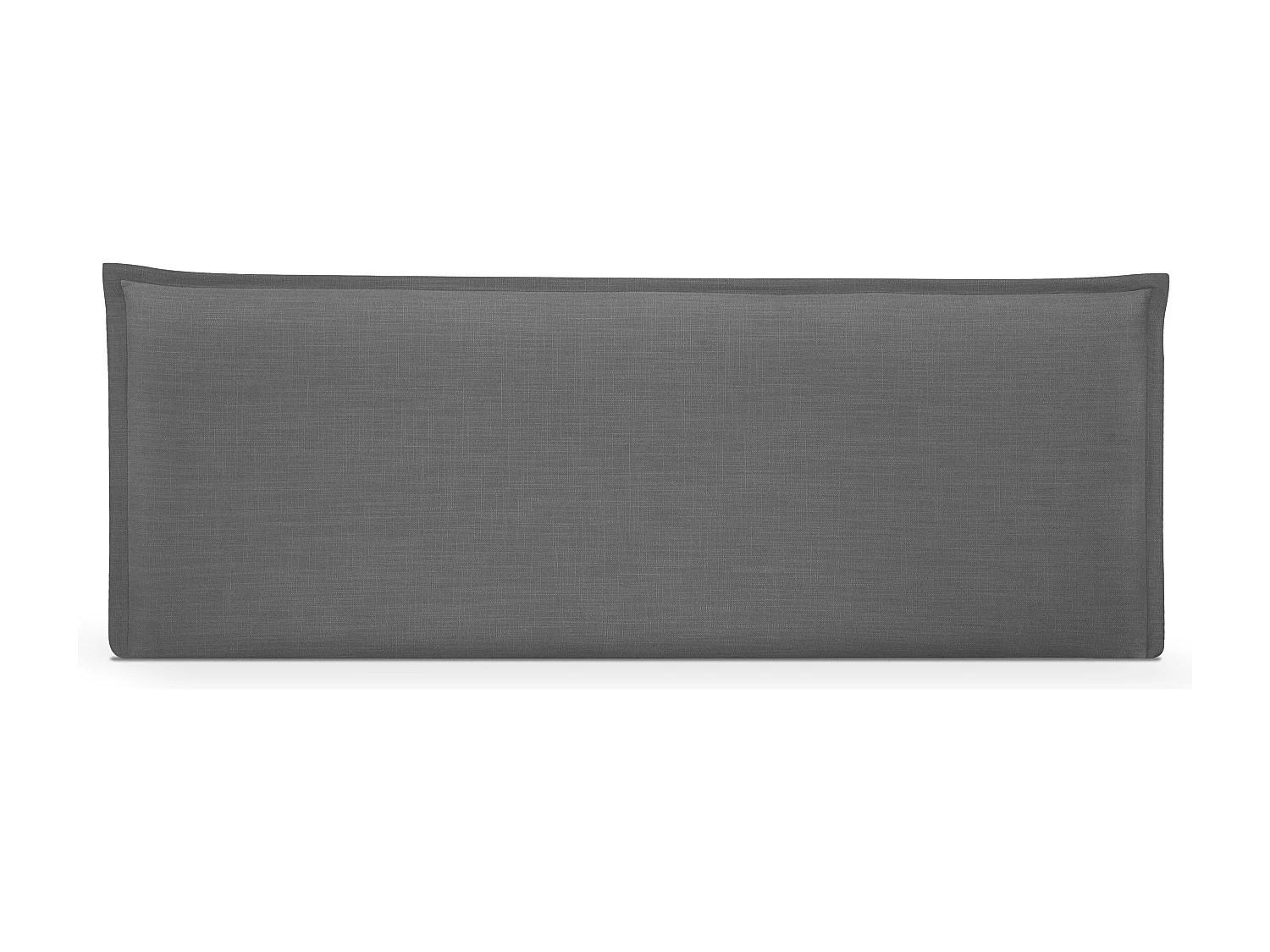 DHOME Tête de lit en lin naturel lisse avec garniture 135x50cm Lits 120/135 - Gris foncé