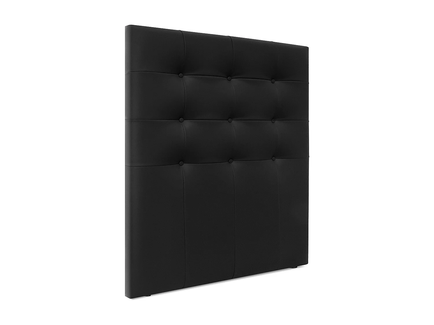 DHOME Cabeceira de  Couro sintético Capitoné Até o chão 90x120cm Camas 80/90 - Preto