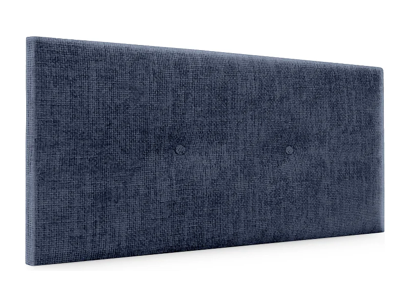 DHOME Tête de lit en laine naturelle avec Boutons 90x50cm Lits 80/90 - Bleu