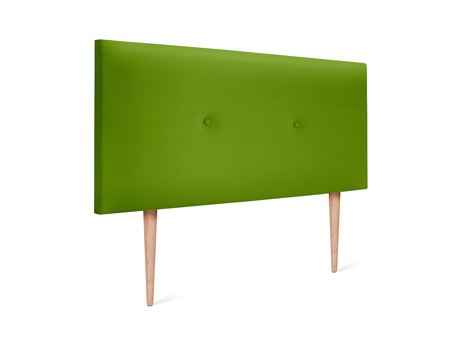 DHOME Tête de lit simili cuir lisse avec Boutons 95x105cm avec pieds Lits 90 - Vert